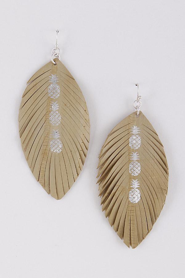 Tribal Inspired Earrings With Pineapple Details 8LAE9 image