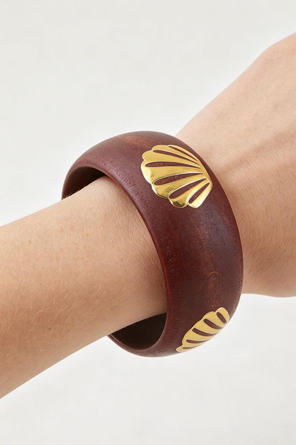 Nature Clam Grain Cuff Bracelet image