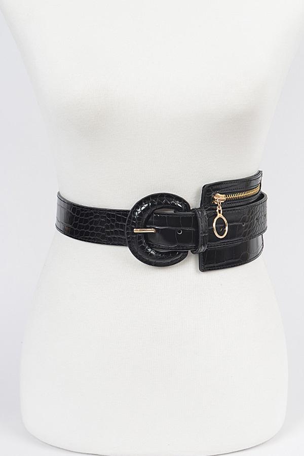 Faux Croc Leather Belt Bag image