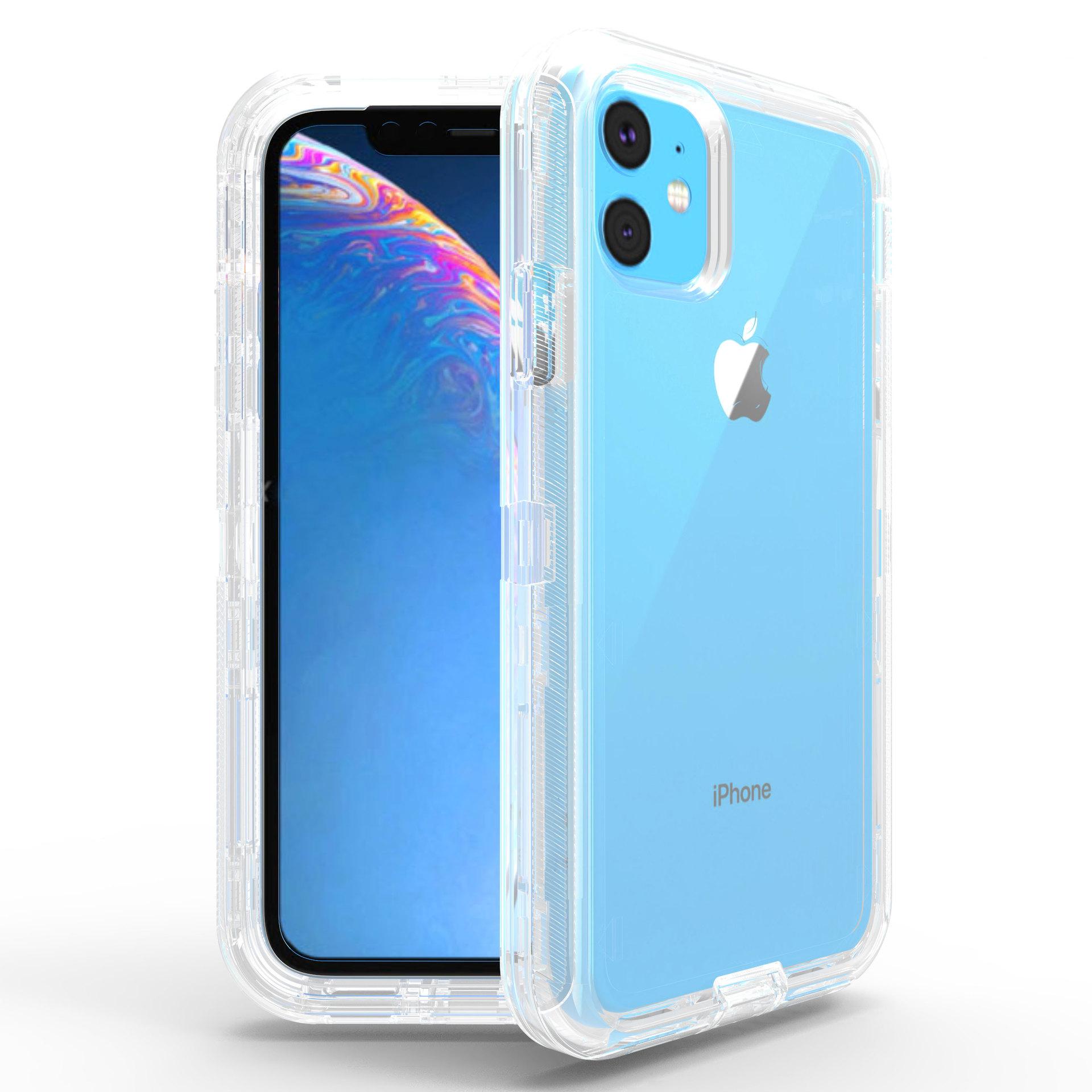 Transparent Armor Robot Case for iPhone 12 / 12 Pro 6.1 (Clear)