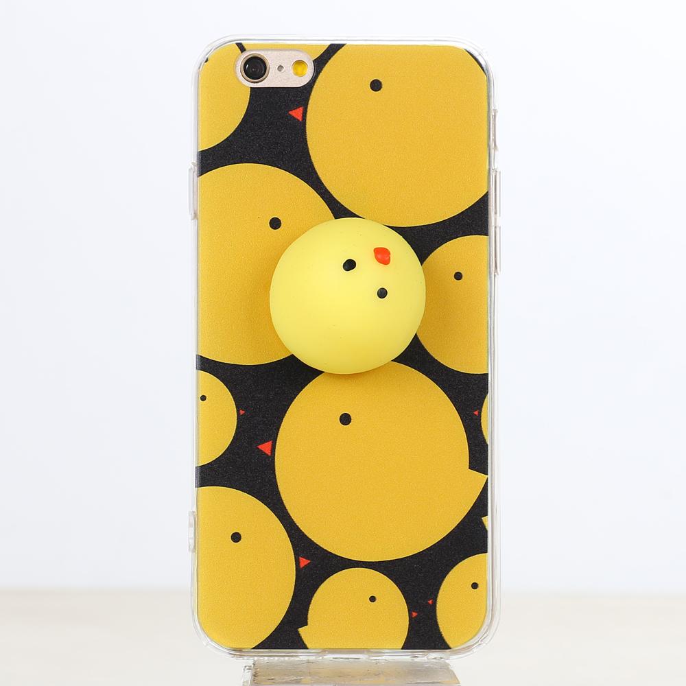 iPhone 7 3D Poke Squishy Plush Silicone Soft Case (Chick) image