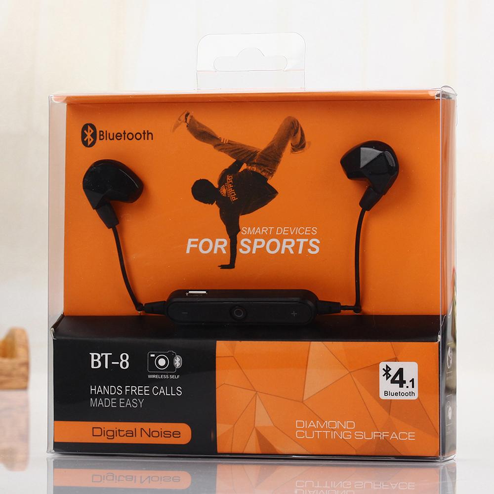 HD Wireless Bluetooth Stereo Sports Headset BT8 (Black) image