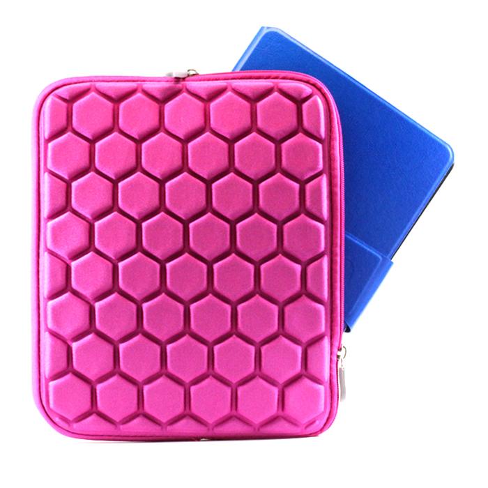 Bubble Design iPad Tablet Sleeve Pouch Bag with Zipper 10 Inch (Hot Pink)