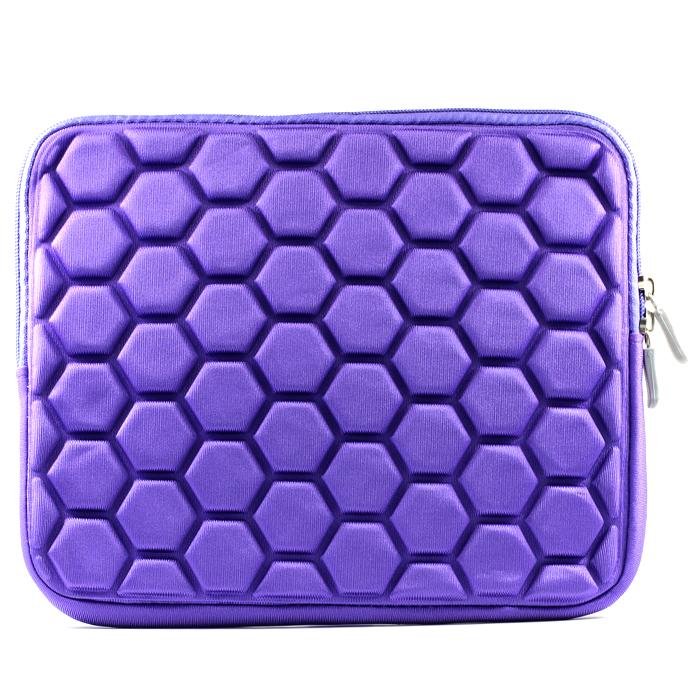 Bubble Design iPad Tablet Sleeve Pouch Bag with Zipper 10 Inch (Purple)