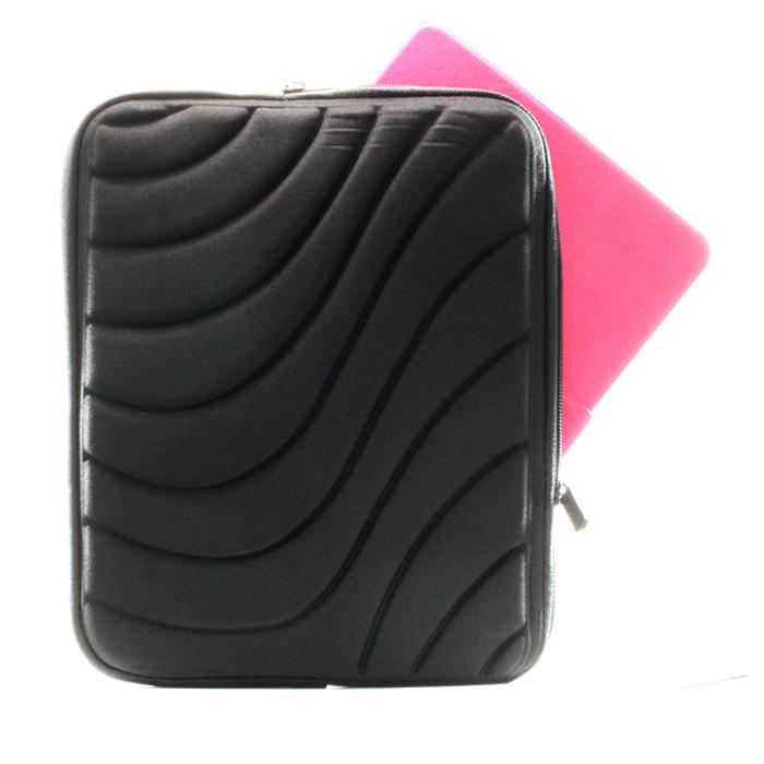 Wave Design iPad Tablet Sleeve Pouch Bag with Zipper 10 Inch (Black)