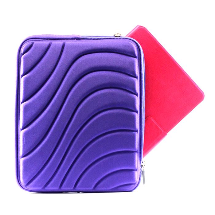 Wave Design iPad Tablet Sleeve Pouch Bag with Zipper 10 Inch (Purple)