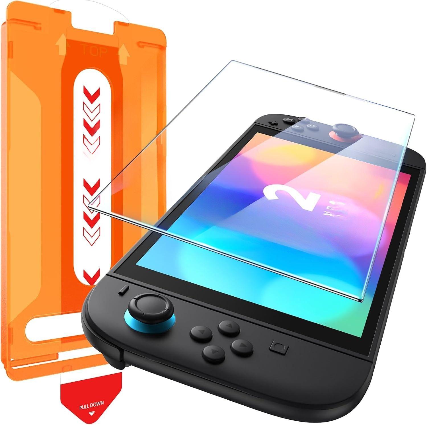 Premium 9H Tempered Glass Screen Protector for Nintendo Switch 2 with Installation Kit image