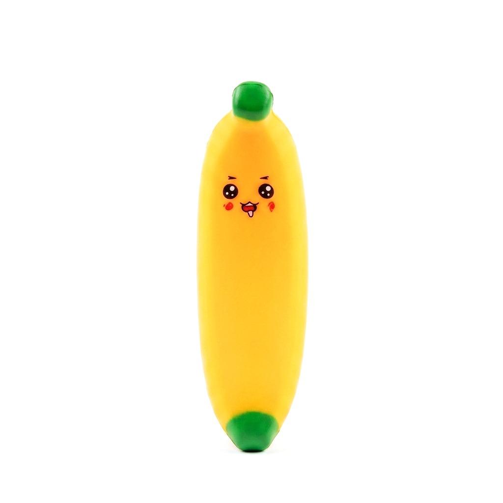 Soft and Squishy Banana Stress Relief Decompression Toy – 12-Piece Wholesale Box image