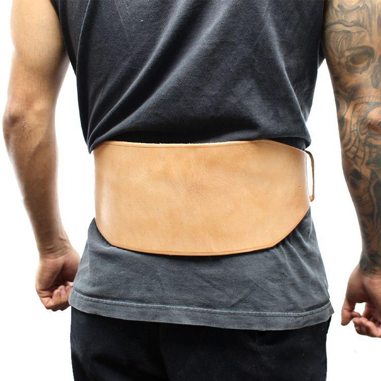 Last Punch 6 Inch New Leather Weight Lifting Belt Padded Power Good Quality all Sizes image