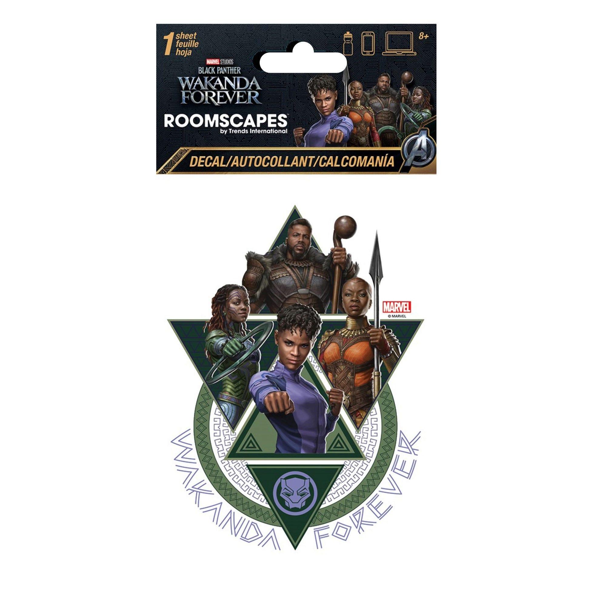 Black Panther Wakanda Forever 4"x 8" Adhesive Decal Sticker image