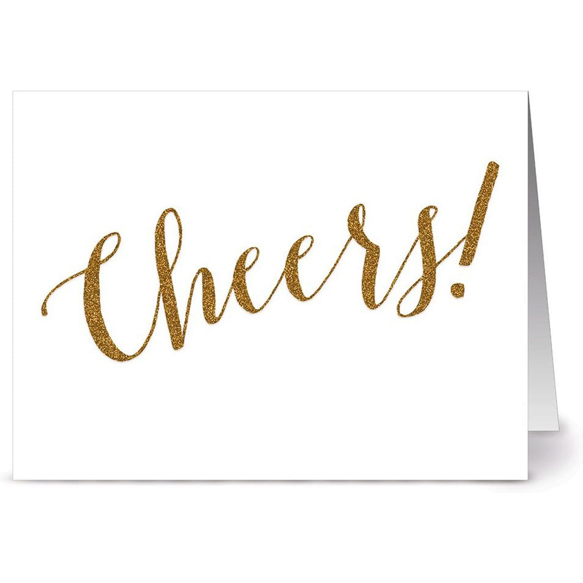 36 Pack 6.5" x 4.75" Note Cards Set in 6 assorted Glittery Congrats Designs image