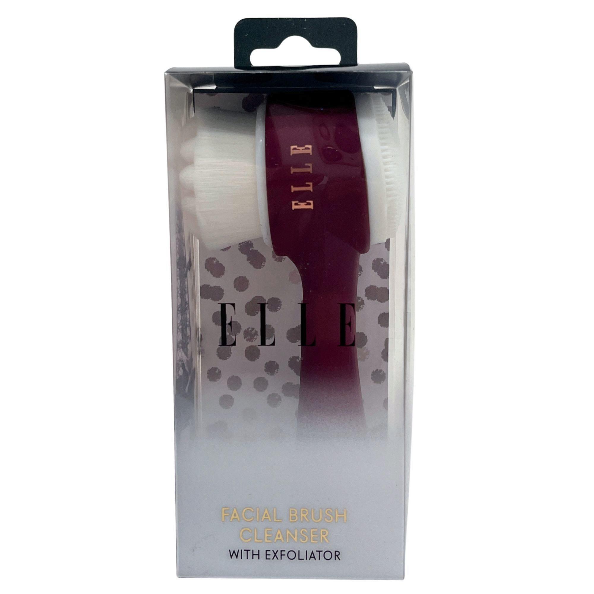 Elle Dual Sided Facial Brush Cleanser with Exfoliator in Raspberry image