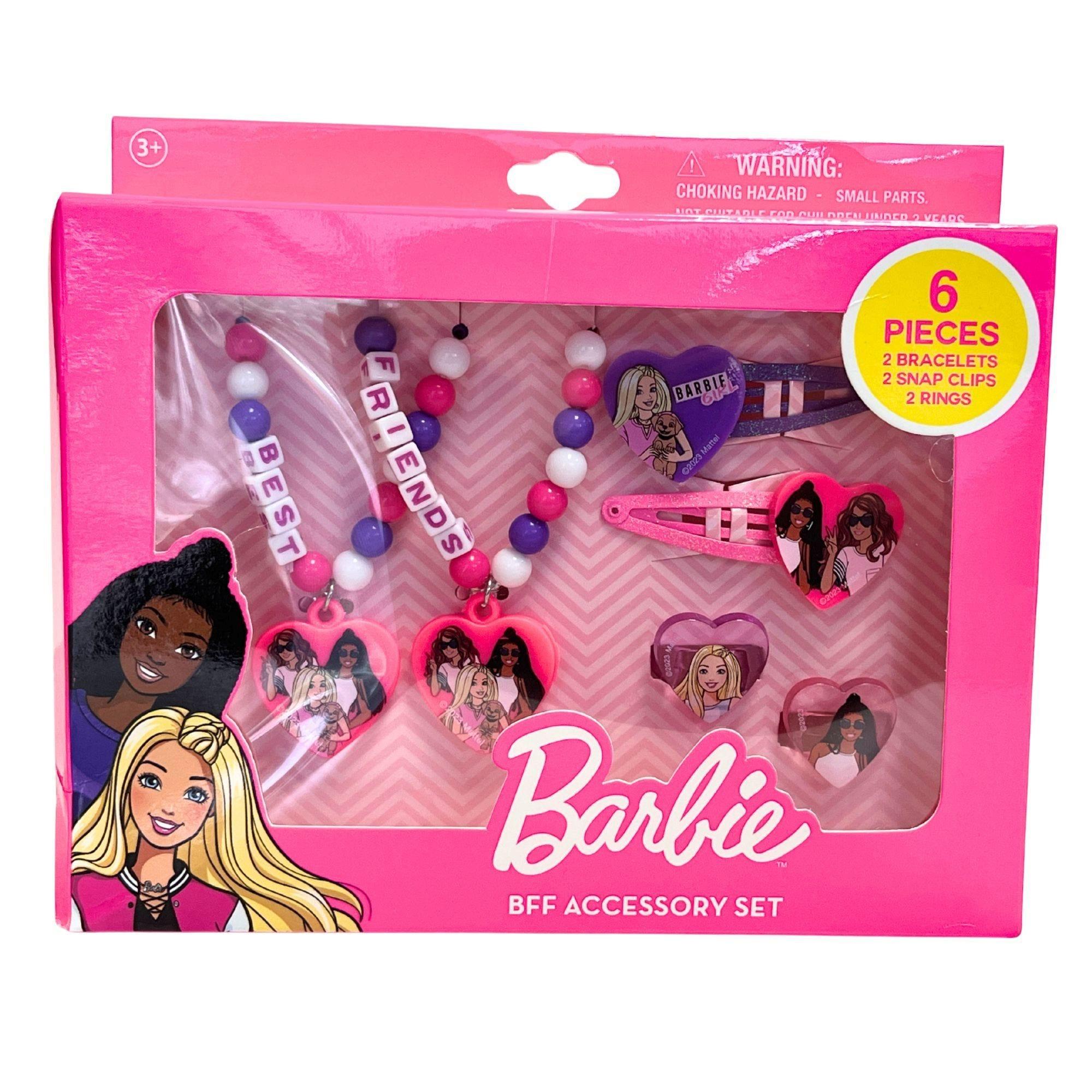 Barbie 6 Piece BFF Accessory Set with Bracelets Charms and Snap Clips image