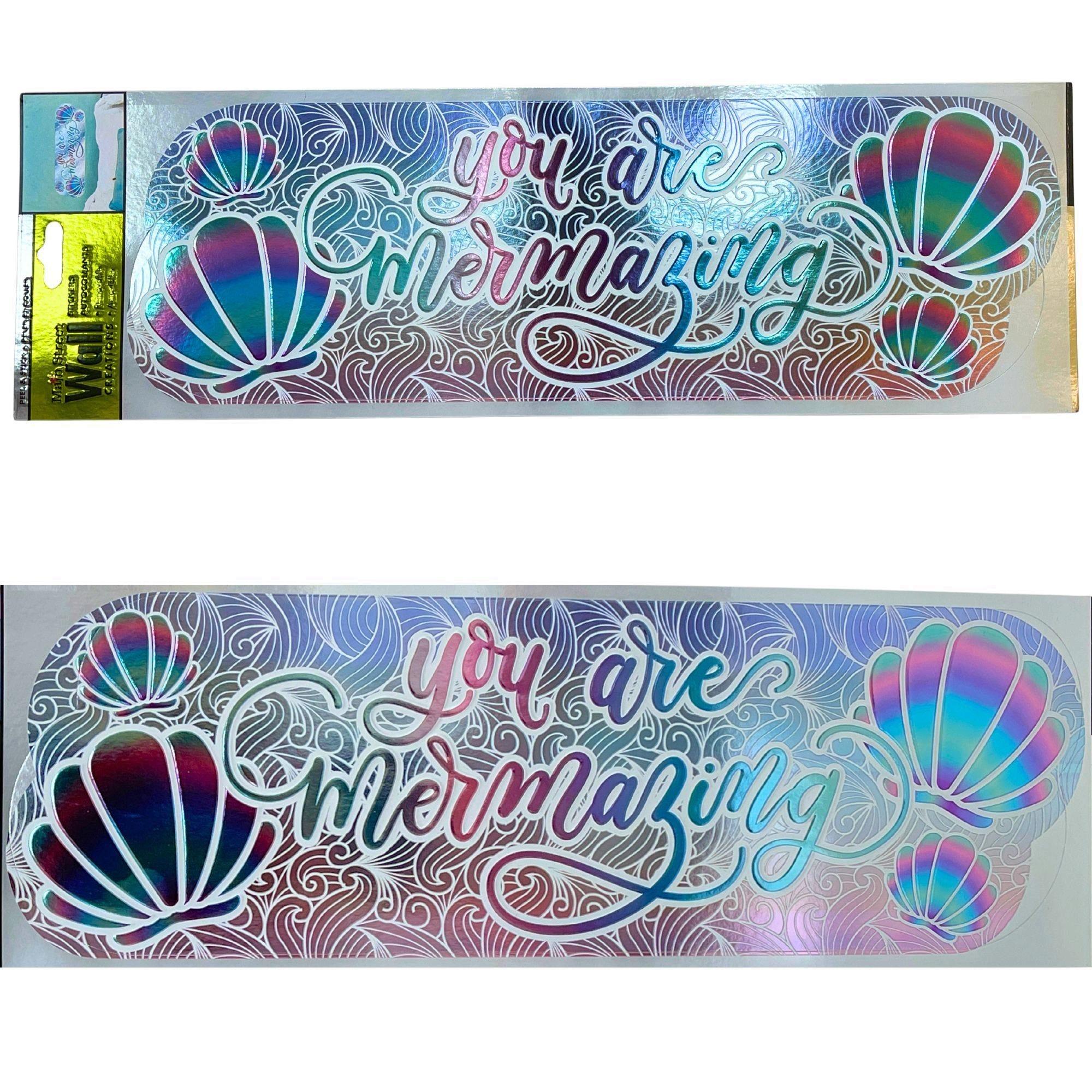 Main Street Wall Creations Holographic Stickers in You Are Mermazing Design image