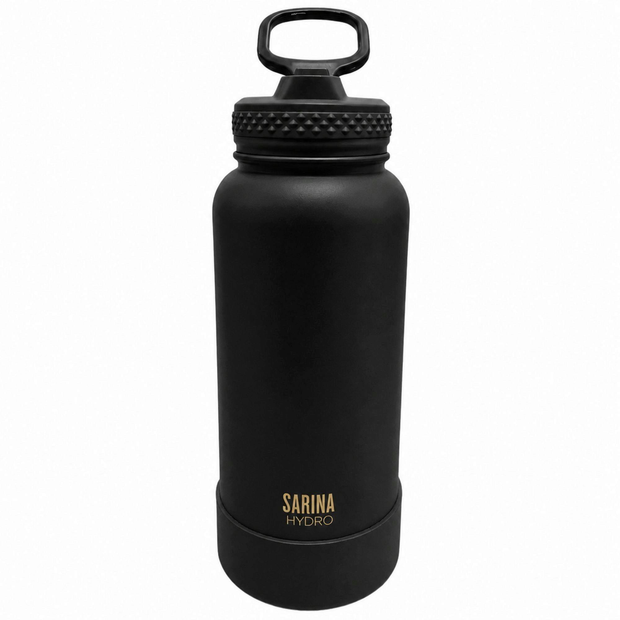 Sarina Hydro 32 Oz Go-Getter Insulated Stainless Steel Water Bottle with Straw Lid in Black image