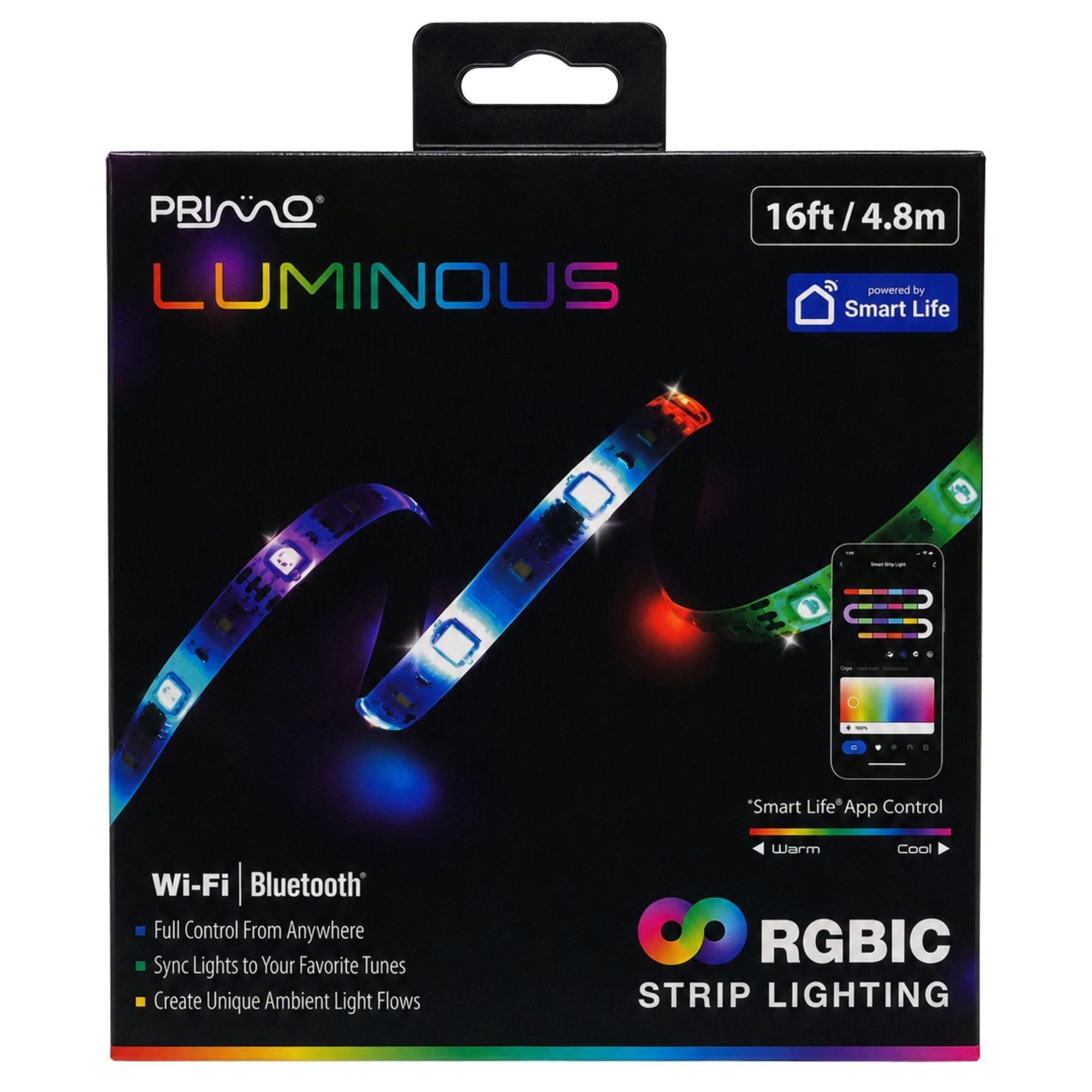 Primo 16ft Smart Wifi Bluetooth Strip Light with Power Adapter image