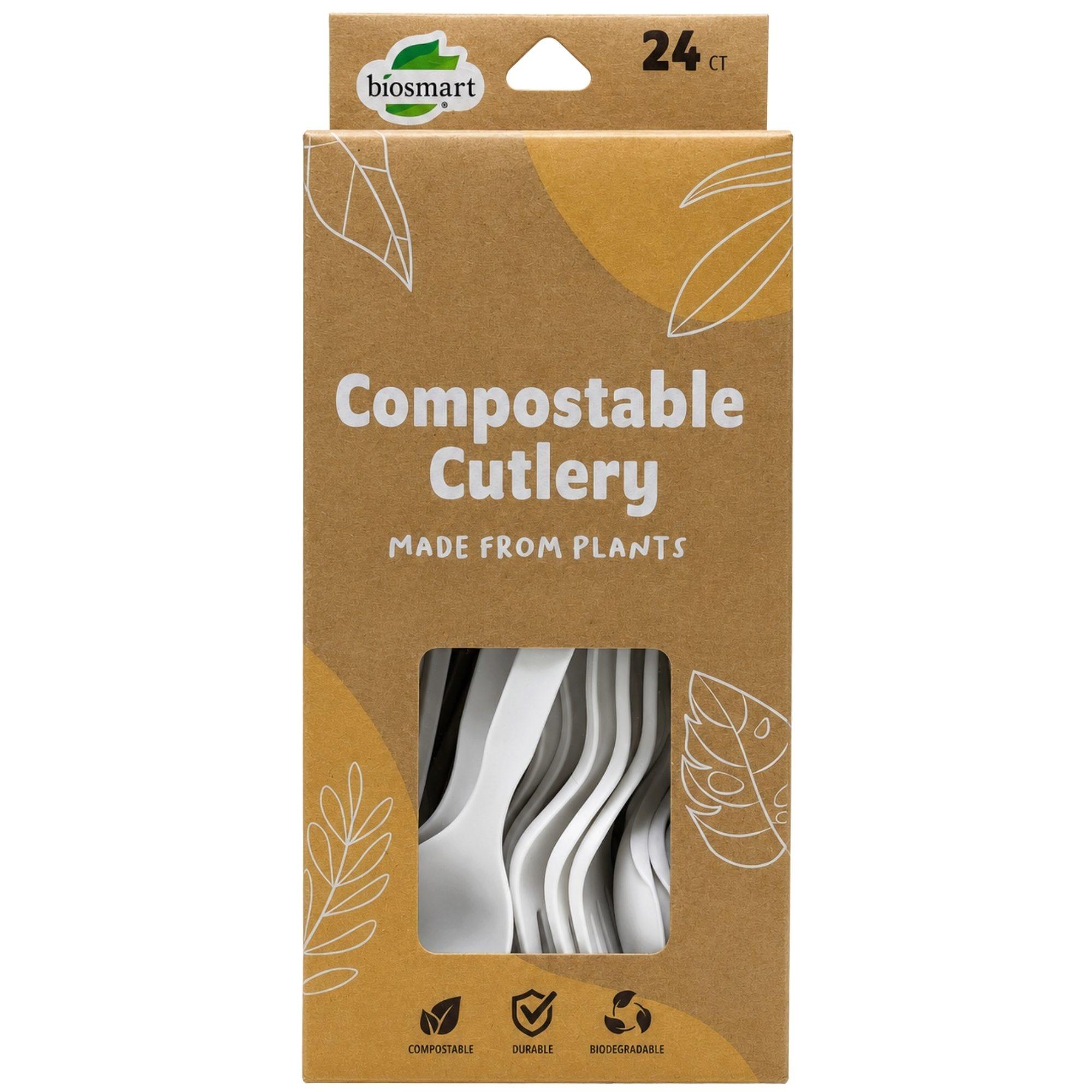 BioSmart 24 Count Biodegradable Compostable Cutlery Set image