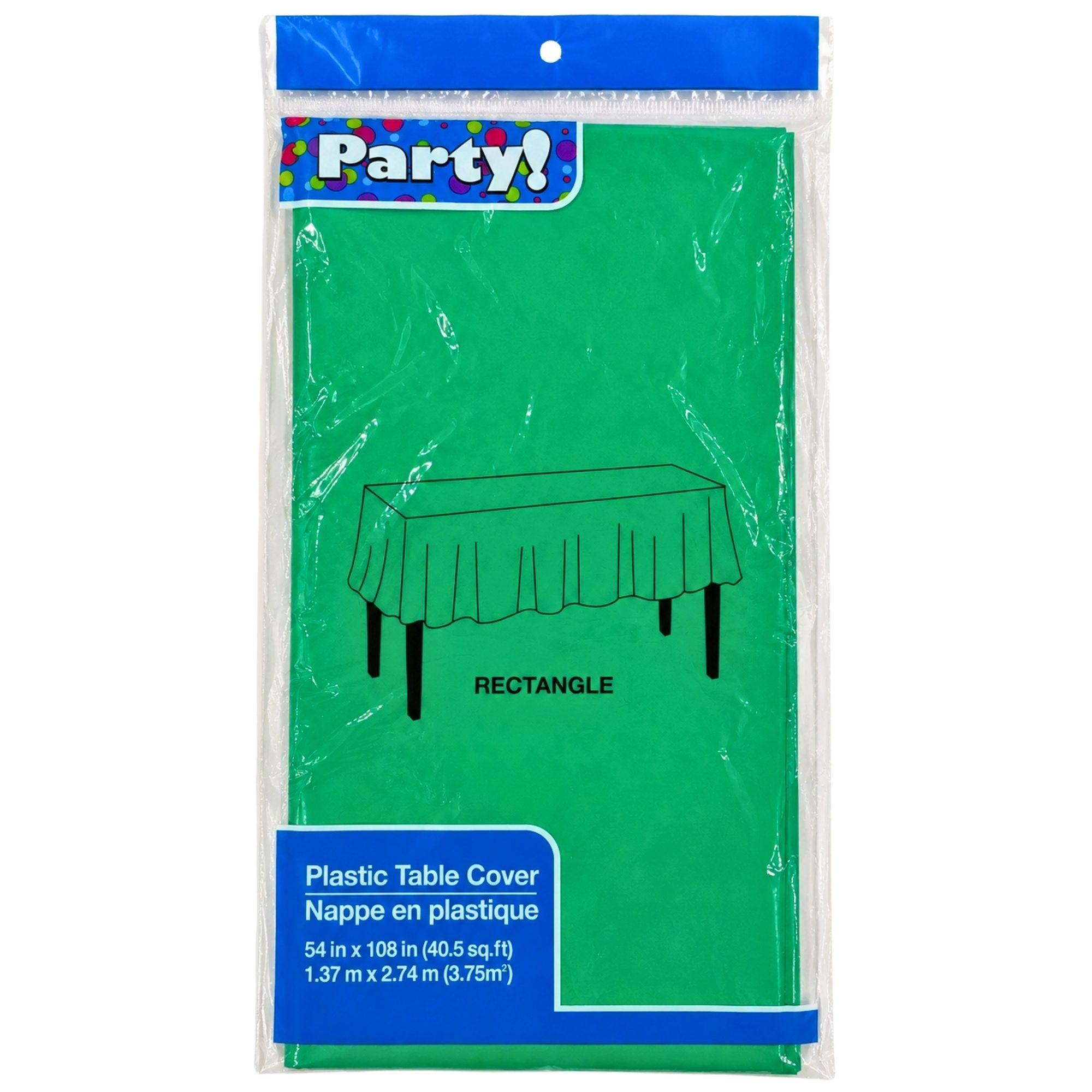 54" x 108" Green Rectangular Table Cover image