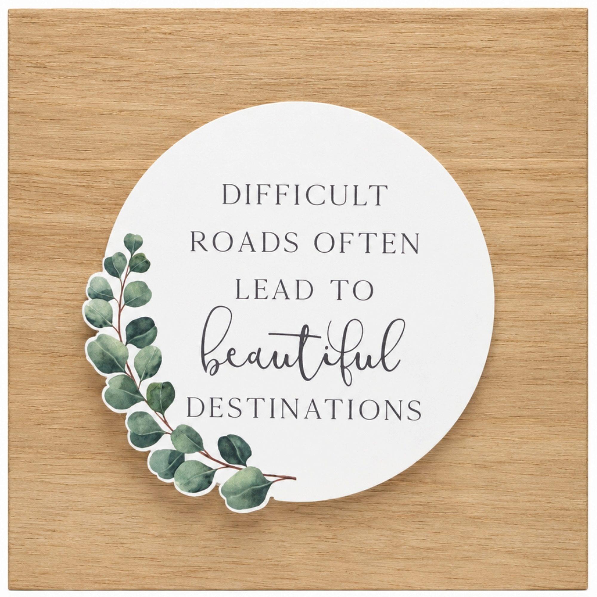 6"x6" Natural MDF Beautiful Destinations Décor Sign image
