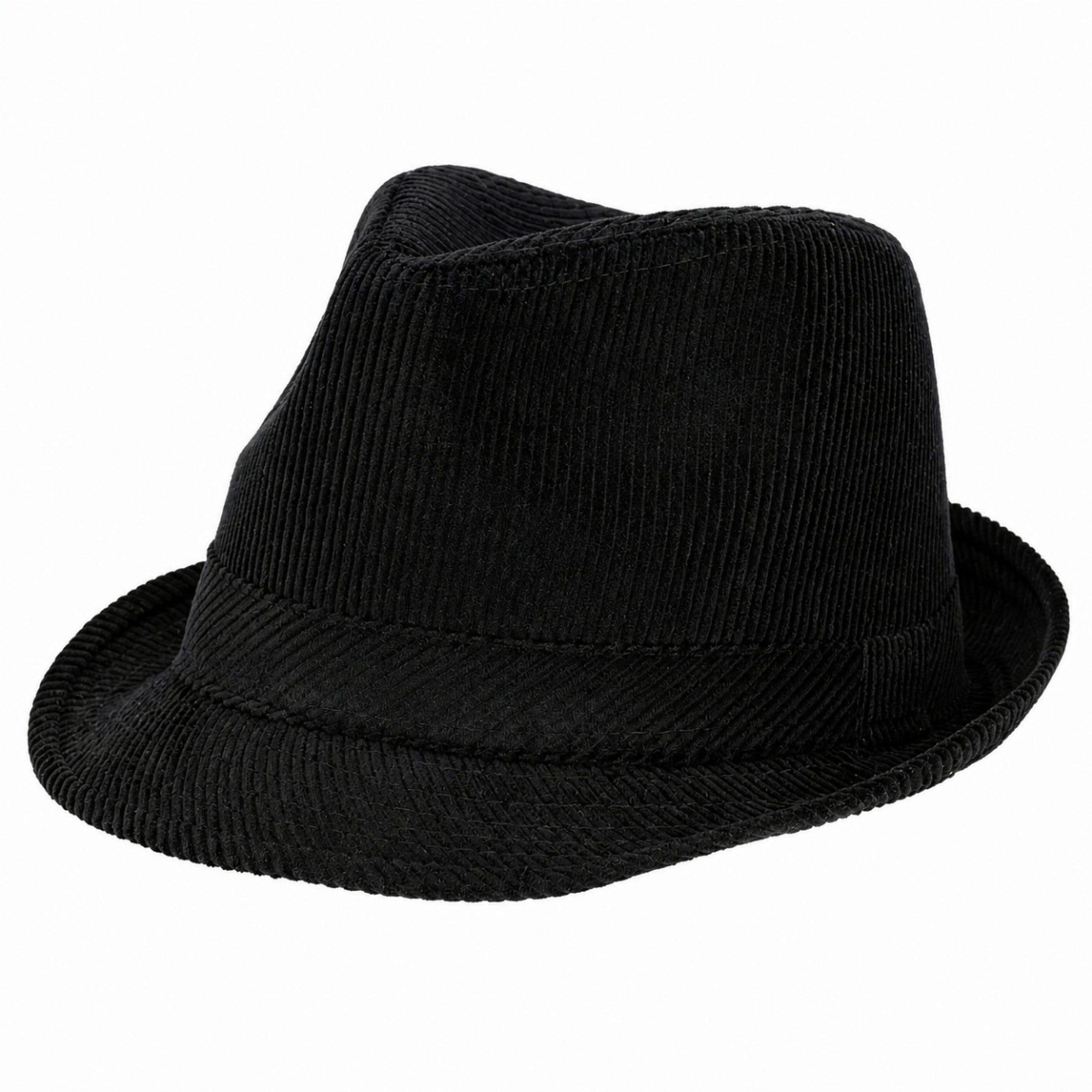 Men's Corduroy Fedora in Black image
