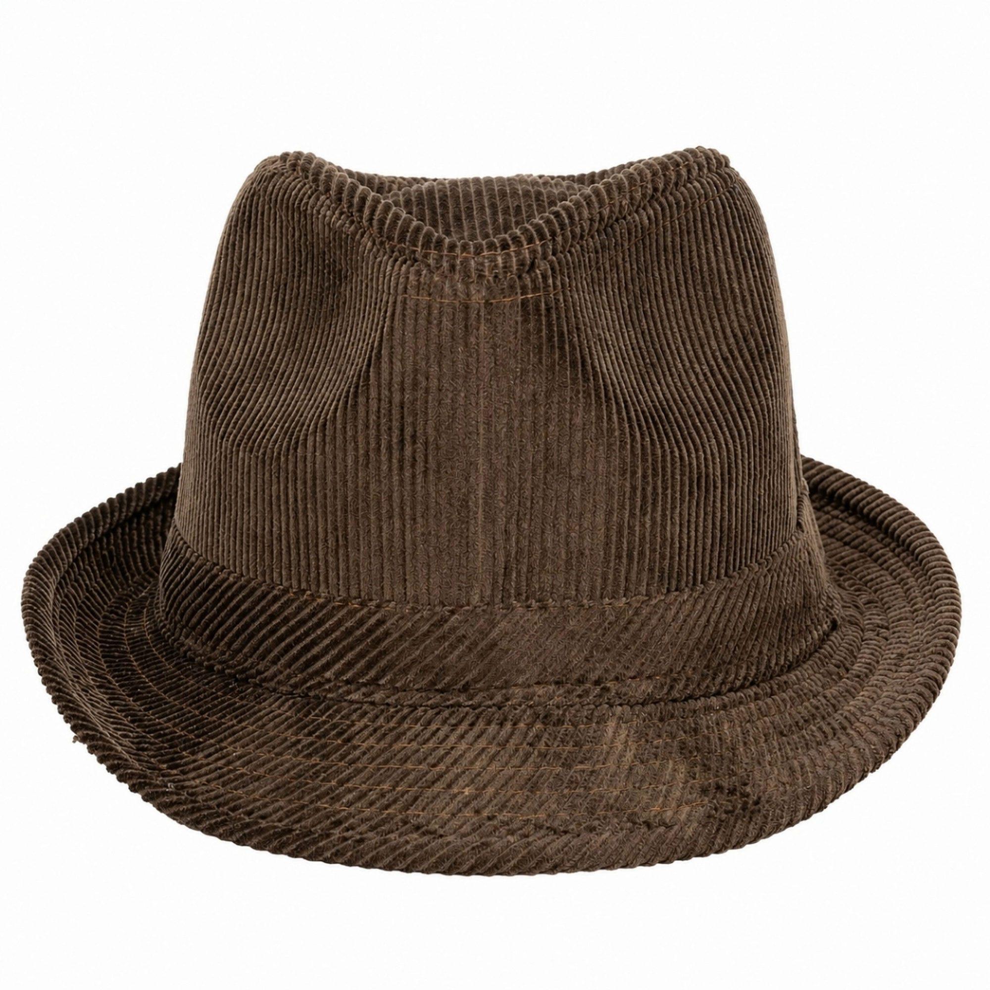 Men's Corduroy Fedora in Brown image