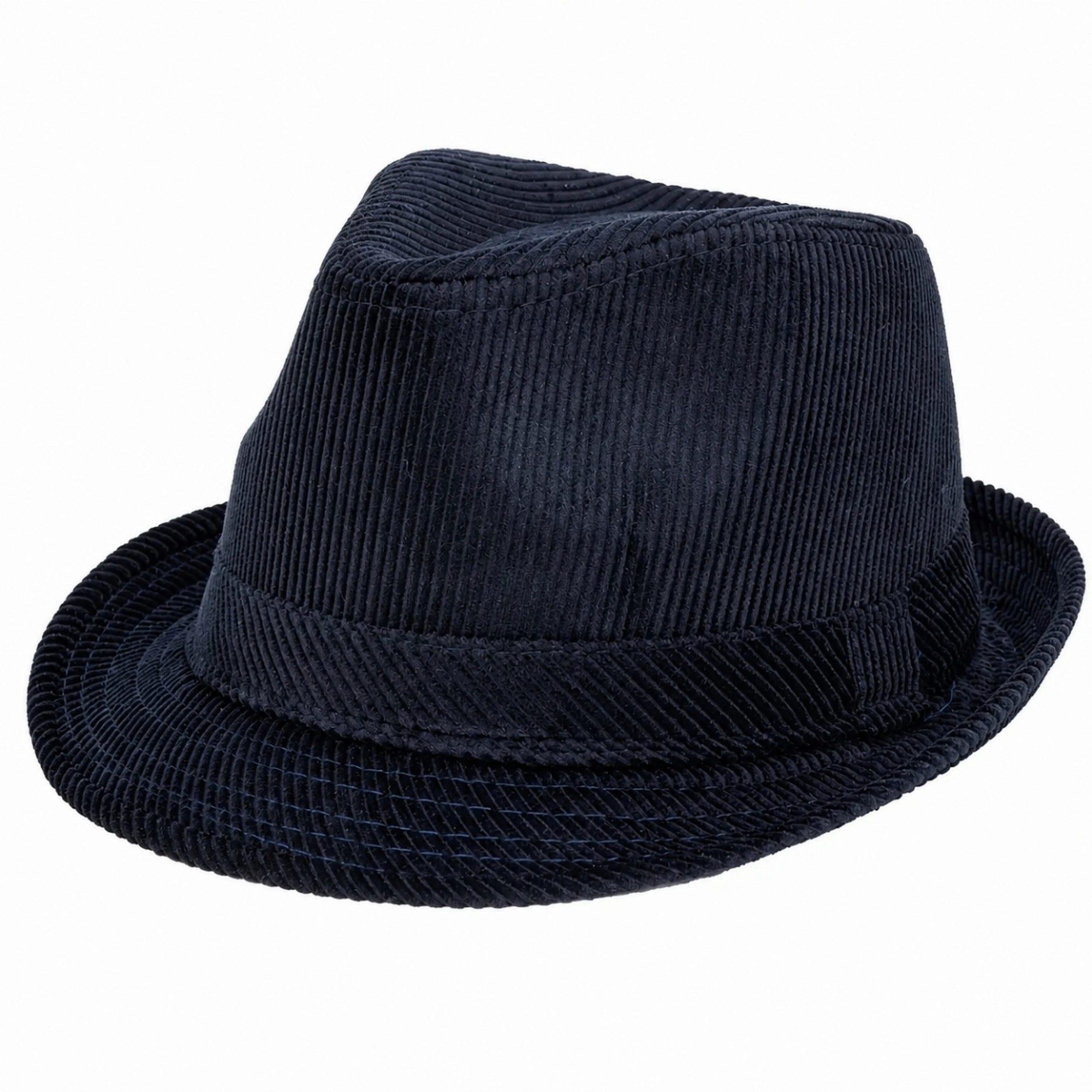 Men's Corduroy Fedora in Navy