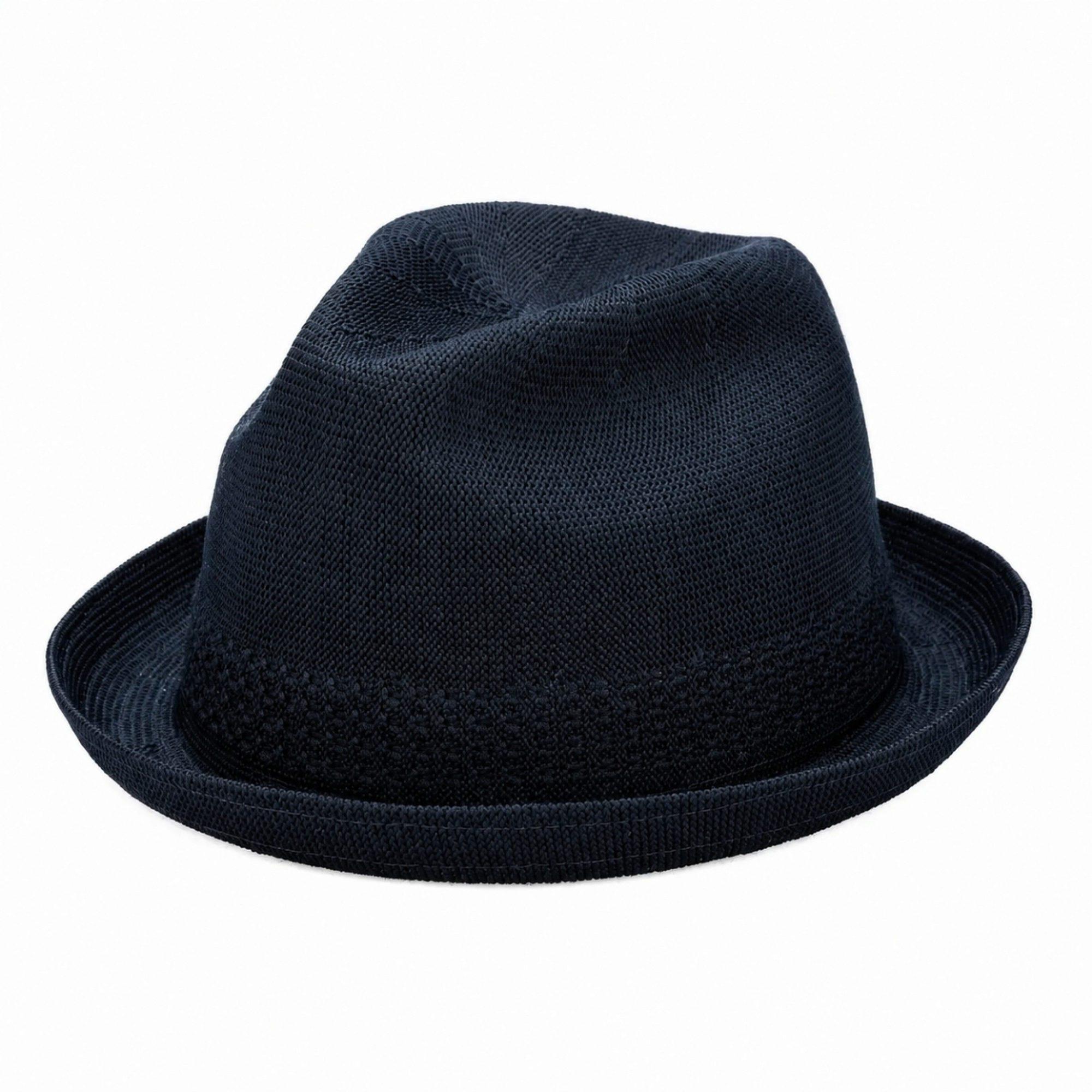 Men's Turned-Brim Fedora in Navy image
