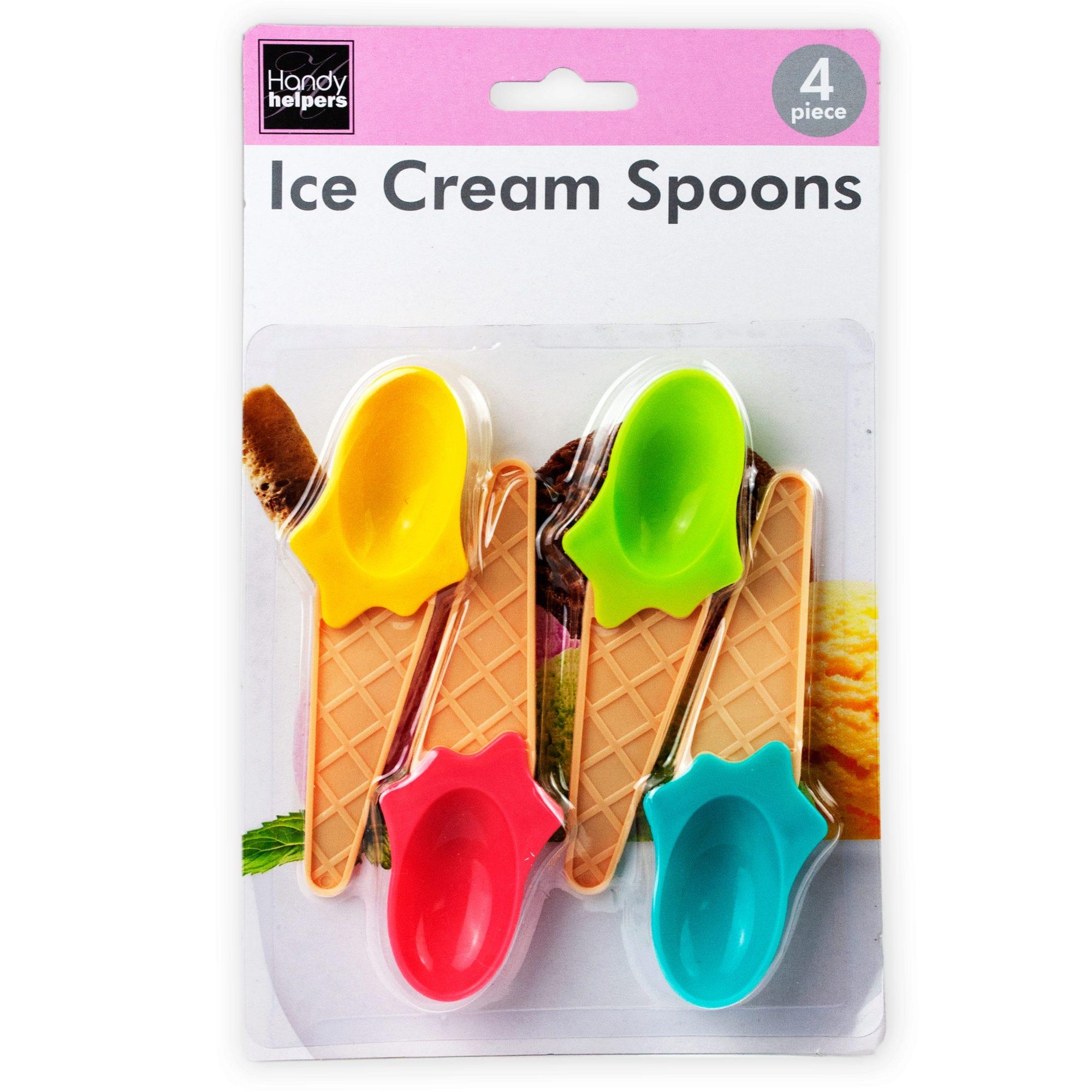 4 Pack Plastic Ice Cream Spoons image