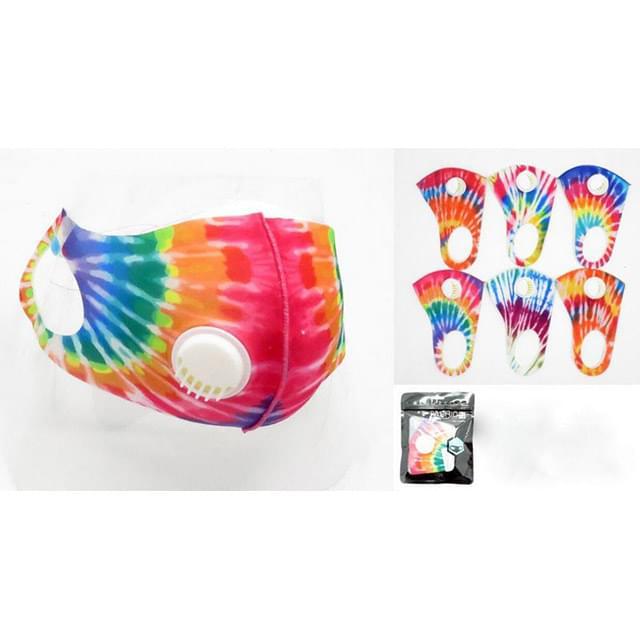 Tie Dye Cloth Mask With Valve image