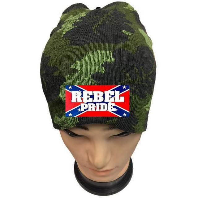Confederate Flag "Rebel Pride" Camo Winter Beanies image