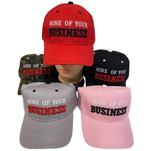 "None Of Your Business" Adjustable Baseball Hats image