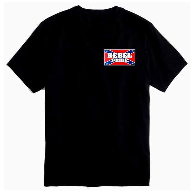 Small "Rebel Pride" Flag T-Shirts - Black XXL image