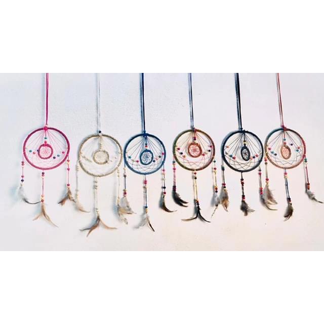 Assorted Colorful Handmade Dream Catchers With Beads & Feathers image