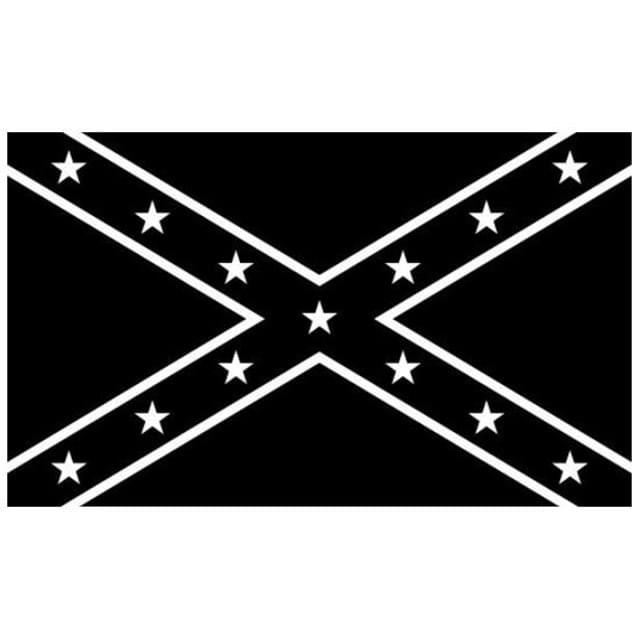 Black & White Rebel Flags - 3' x 5' image