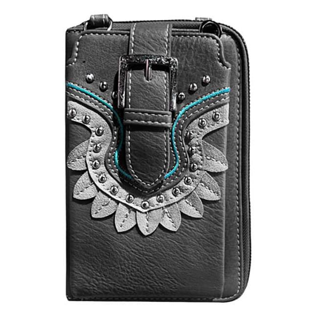 Montana West American Bling Phone Wallet Crossbody - Black image