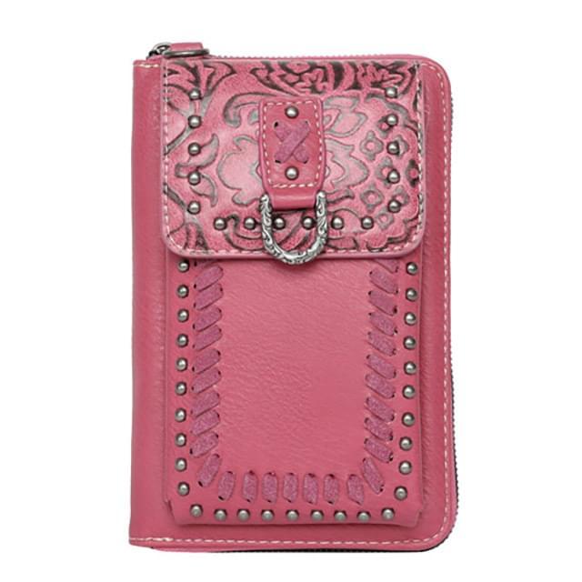 American Bling Crossbody Wallet Purse - Pink image