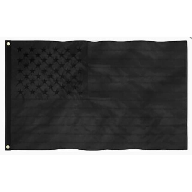 All-Black Style USA Flags - 3' x 5' image