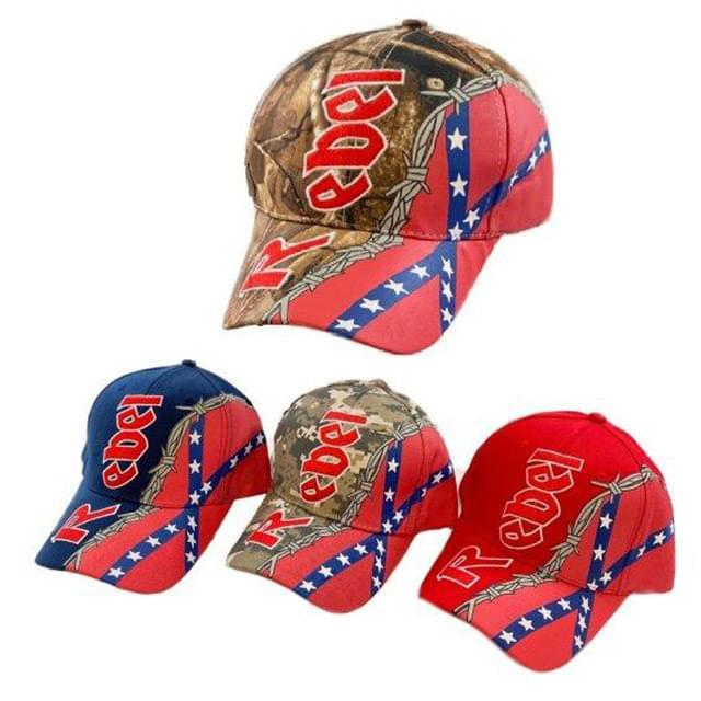 Rebel Flag Barbed Wire Baseball Caps/Hats image