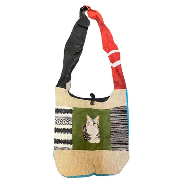 Handmade Hobo Bags - Cat Graphic image