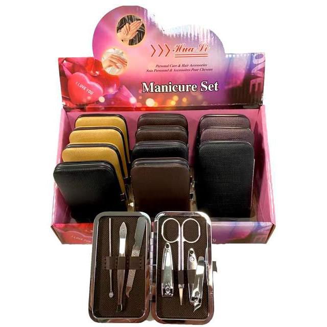 9 Pc Solid Color Manicure Set - Assorted image