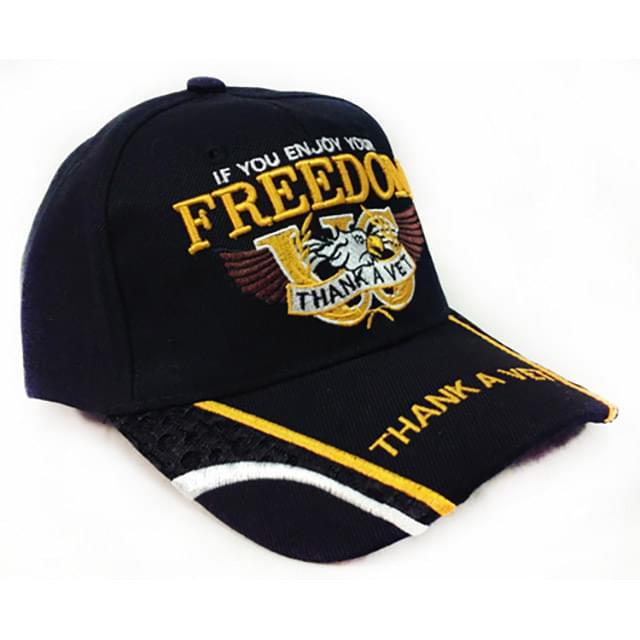 "Thank A Vet" Baseball Caps - Black image