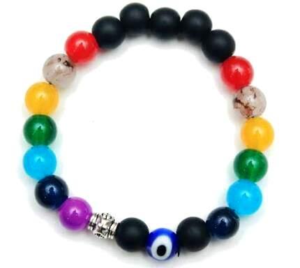 Colorful Evil Eye Chakra Bracelets image