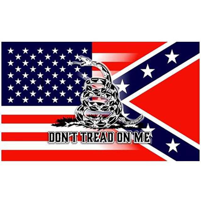 USA Flags With Rebel & Gadsden Design - 3' x 5' image