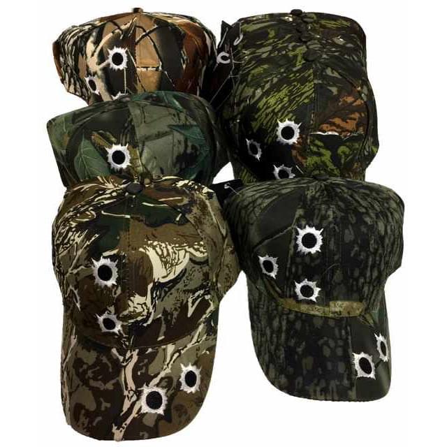 Bullet Holes Camo Adjustable Baseball Hats image