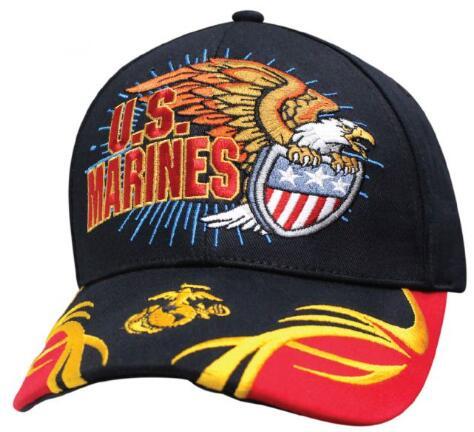 Officially Licensed US Marines Baseball Hats - Flame Bill