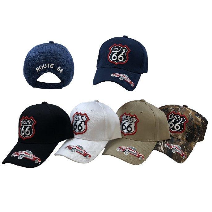 Route 66 Baseball Cap/Hat Sports Car on the Bill image