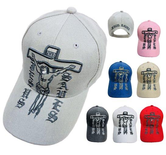 JESUS SAVES Crucifix Baseball Cap/ Hat image