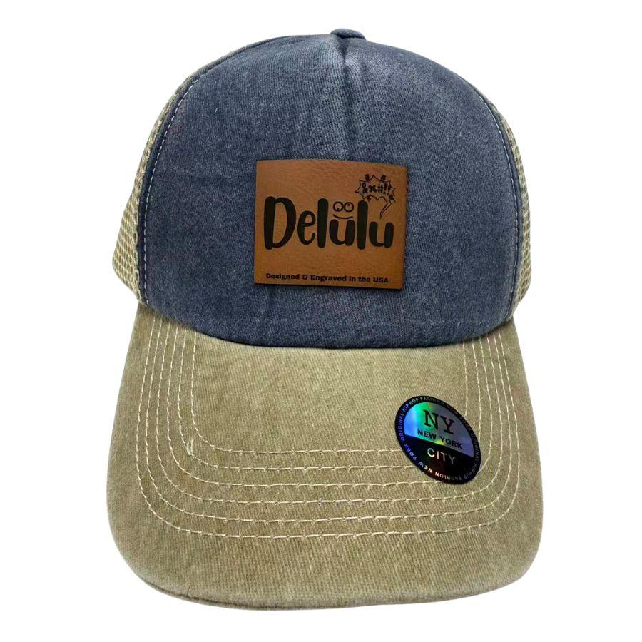 Wholesale Custom Laser Engrave Leatherette Patch Hat Delulu image