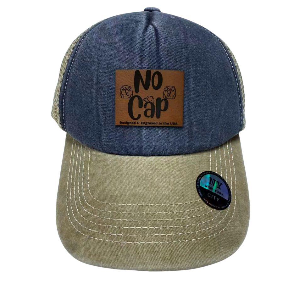 Wholesale Custom Laser Engrave Leatherette Patch Hat NO CAP image