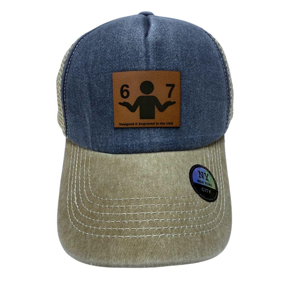 Wholesale Custom Laser Engrave Leatherette Patch Hat 6 7 image